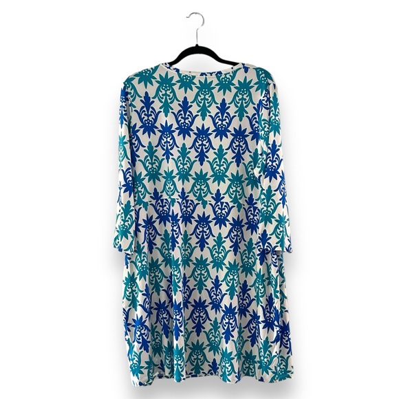 Boden Tropical Stamp Tori Jersey Stretch Printed Mini Dress Size 16/18 Long - Picture 7 of 10